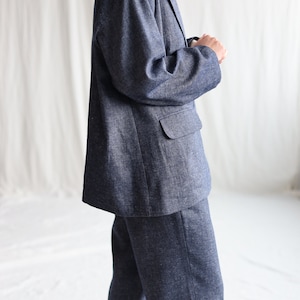 Wool and linen oversized blazer OFFON Clothing image 4