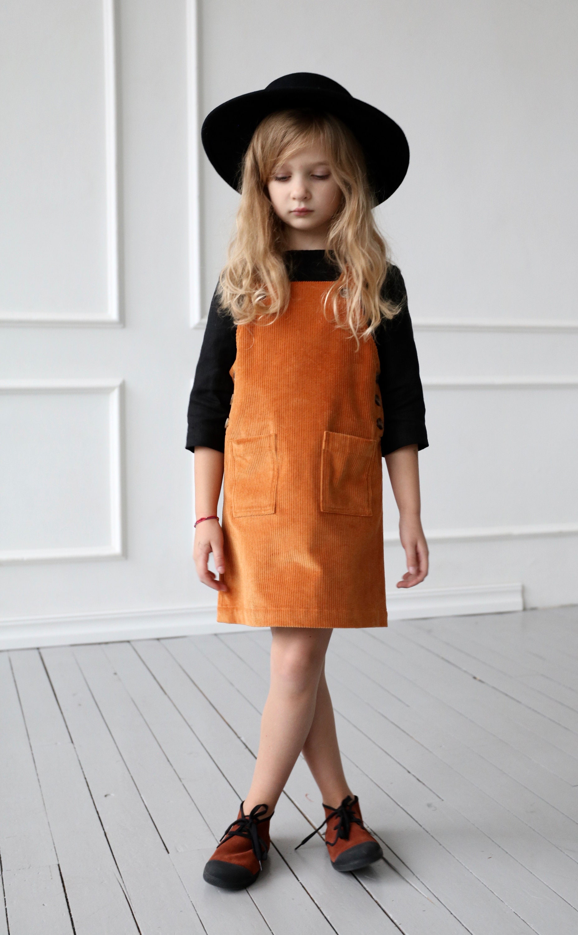 Pinafore Girls Dress / Corduroy ...