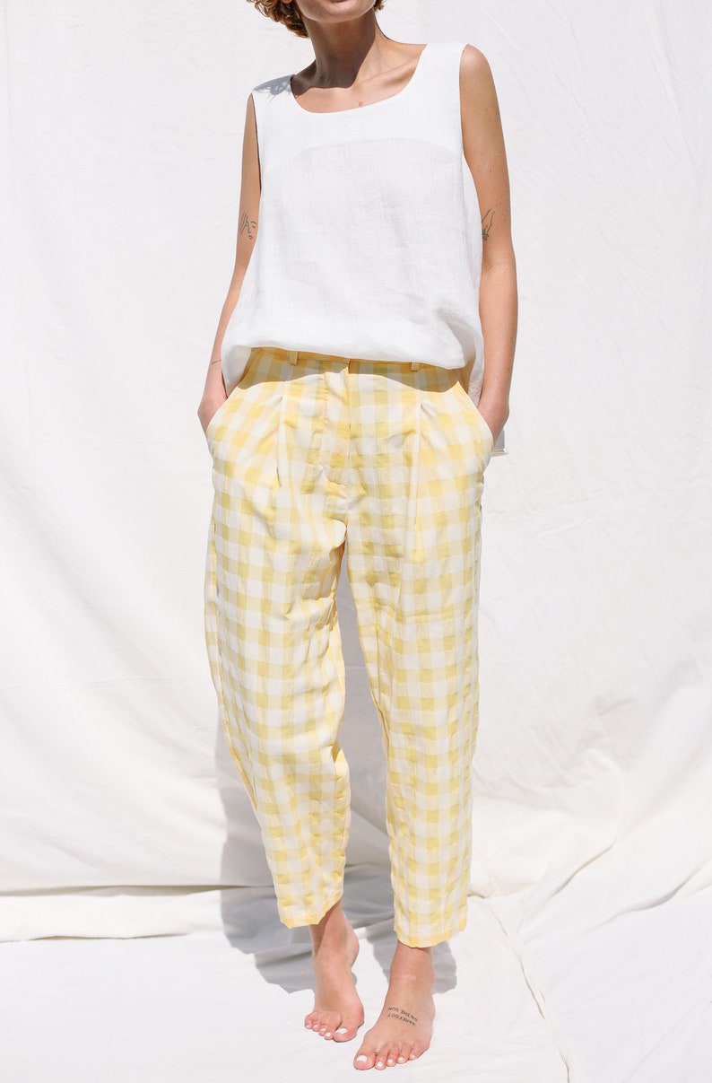 Boxy tapered leg summer trousers OFFON CLOTHING image 4