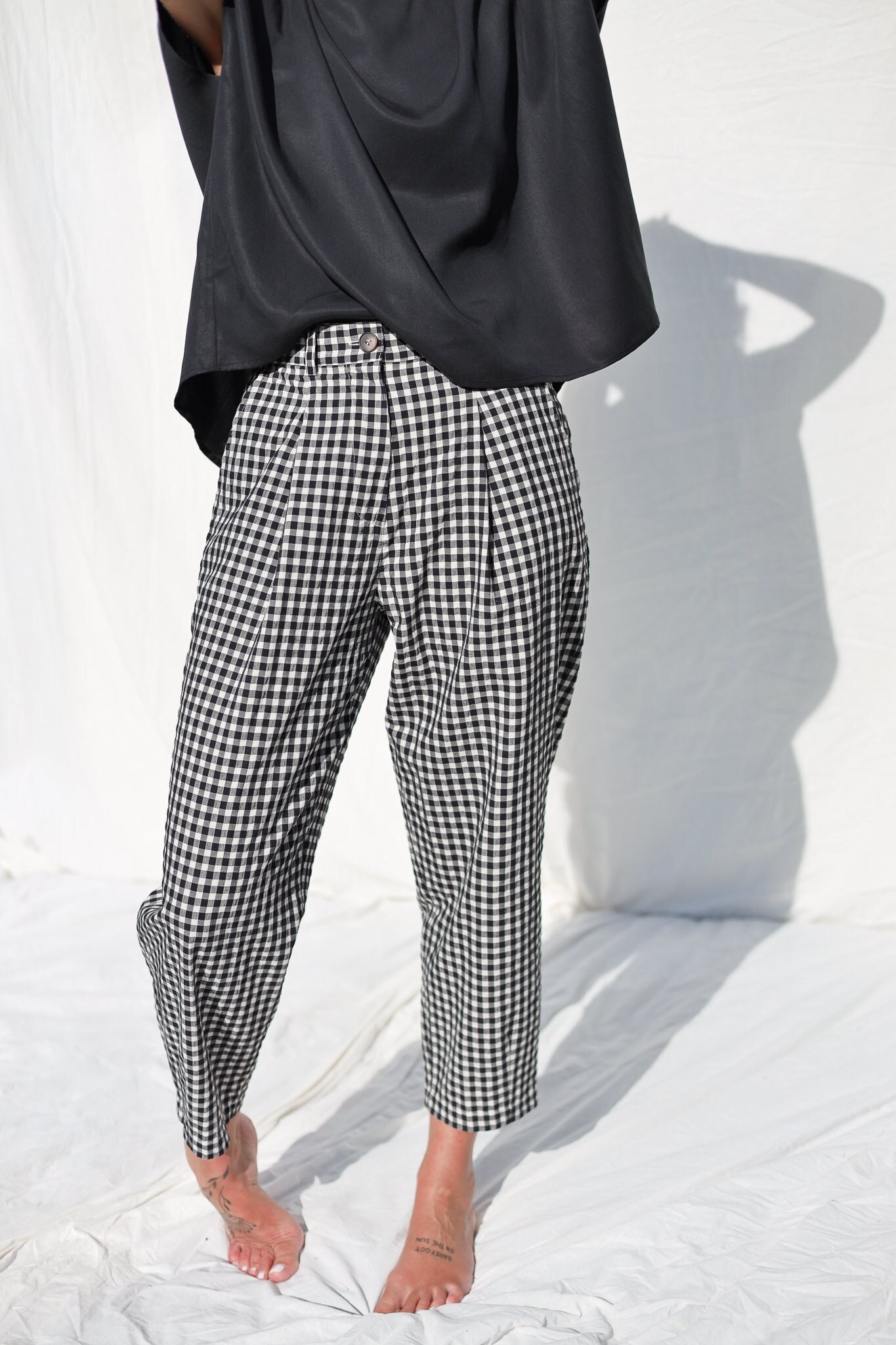 Gingham Pants for Women - Up to 69% off