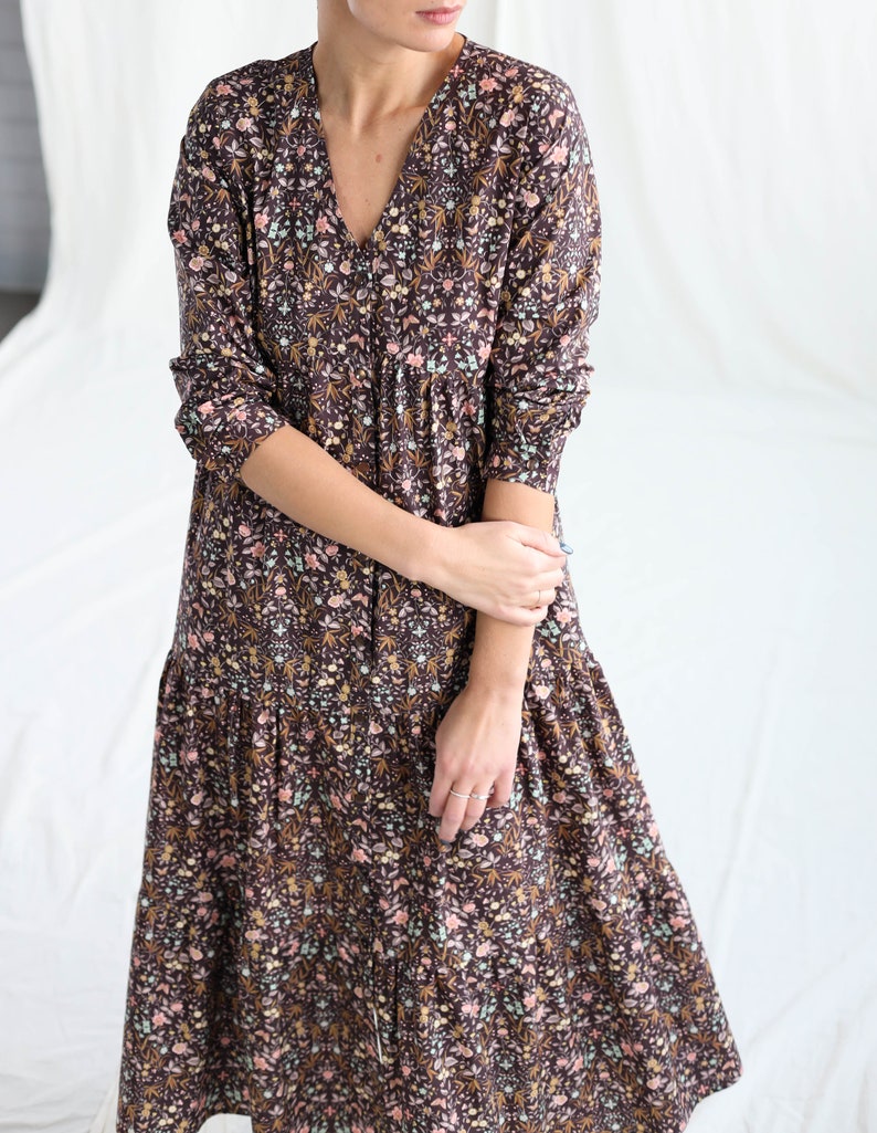 Floral tiered dress BONA / OFFON CLOTHING image 3
