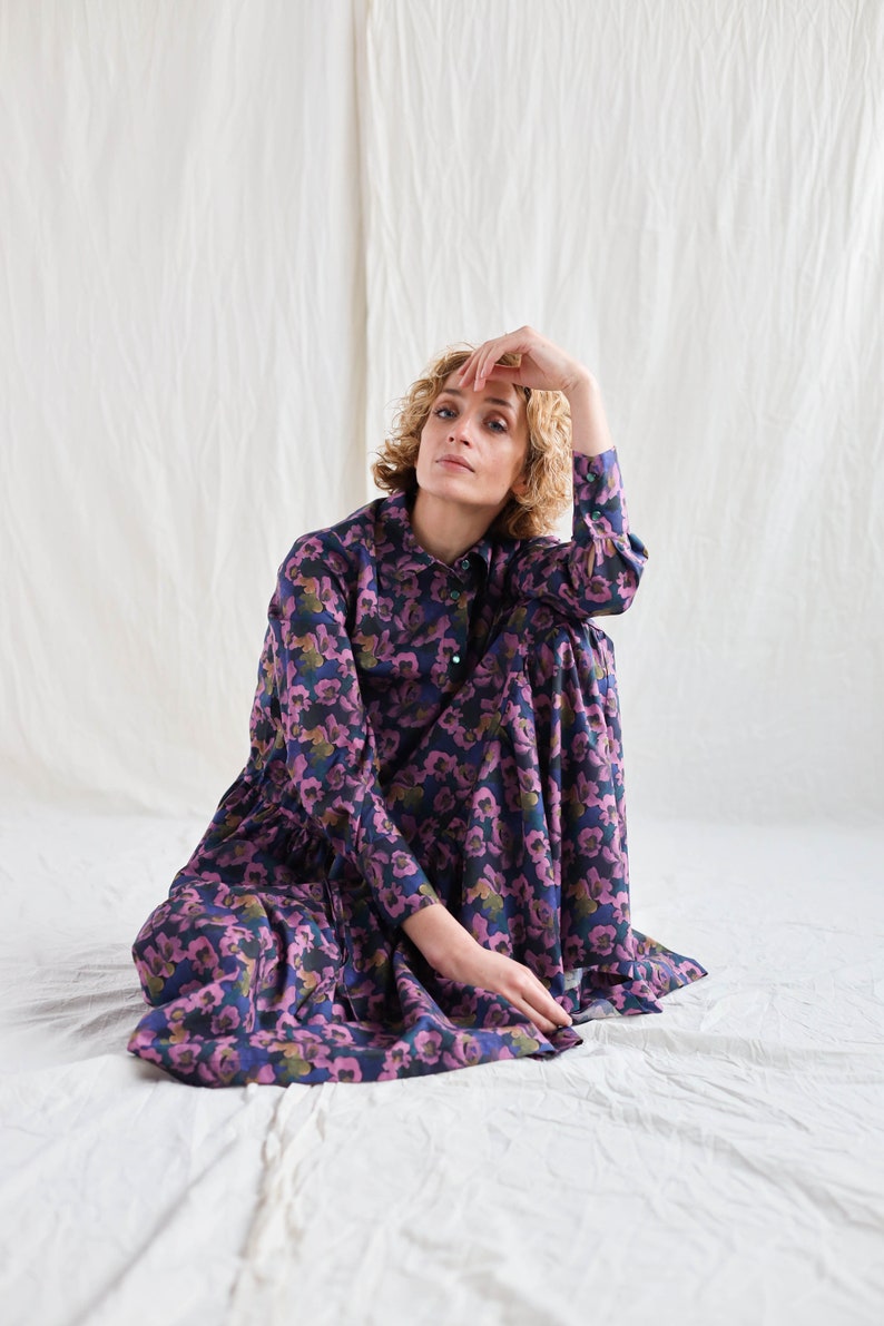 Maxi shirt dress FLEUROFFON Clothing