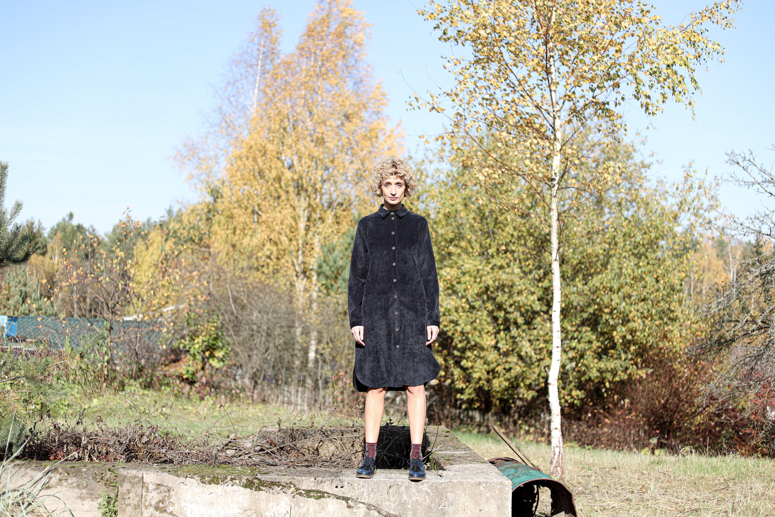 Corduroy Shirt Dress / Needlecord ...