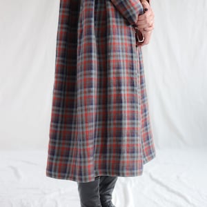 Plaid Raglan Sleeve Linen Dress JADE OFFON CLOTHING - Etsy