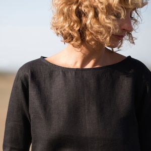 Linen relaxed fit blouse / OFFON CLOTHING image 6