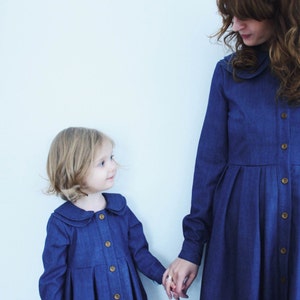 Matching Denim Dresses Mother Daughter Dress Set Handmade by OFFON image 2