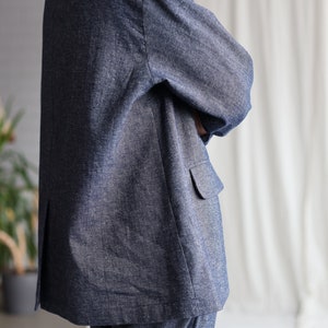 Wool and linen oversized blazer OFFON Clothing image 7