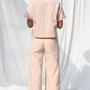 Seersucker vintage cut gingham two pieces suit OFFON Clothing image 8