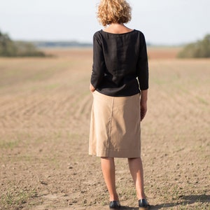 Linen relaxed fit blouse / OFFON CLOTHING image 5