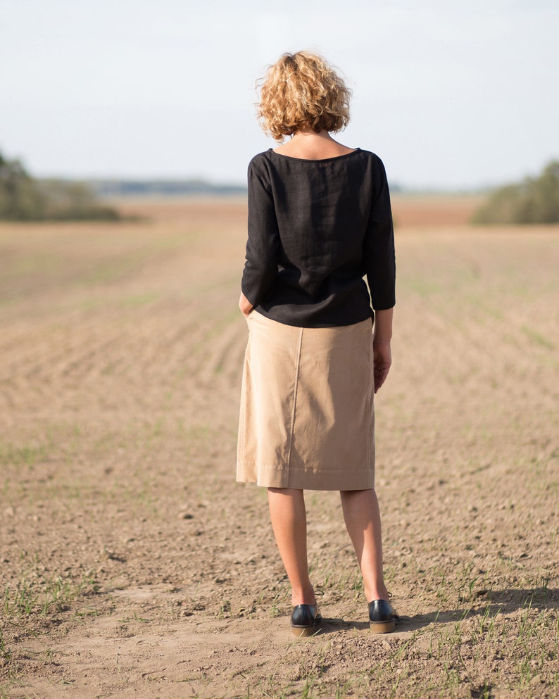 Linen relaxed fit blouse / OFFON CLOTHING image 5