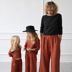 Linen culottes for girl / OFFON CLOTHING image 6