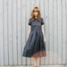 Linen Dress / Maxi Short Sleeve Dress / Organic Linen Shirt Dress - Handmade by OFFON CLOTHING 