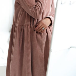 Loose long sleeve wide cord dress MILANA / OFFON CLOTHING image 7