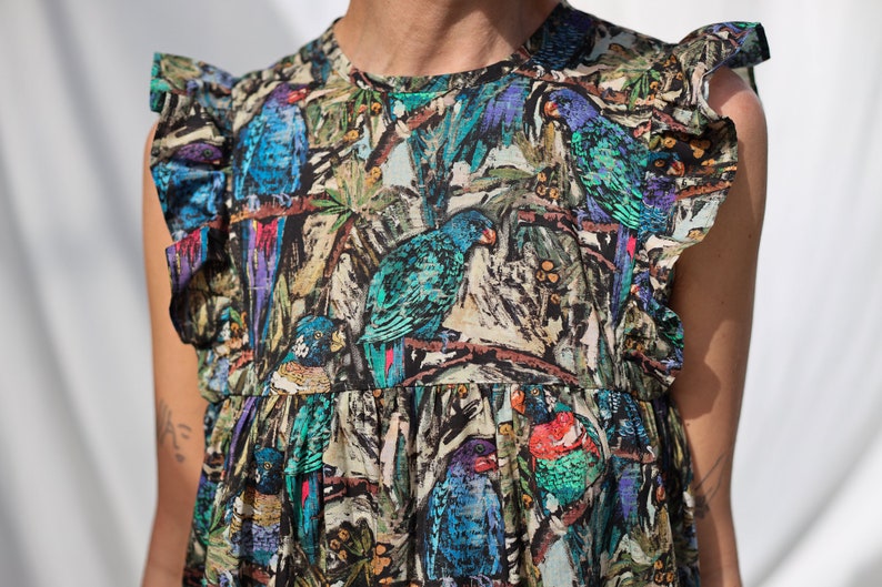 Ärmelloses Maxi-Kleid aus seidiger Baumwolle SONNY JAMES OFFON Clothing Bild 7
