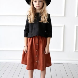 Linen skirt for girl/OFFON CLOTHING image 5