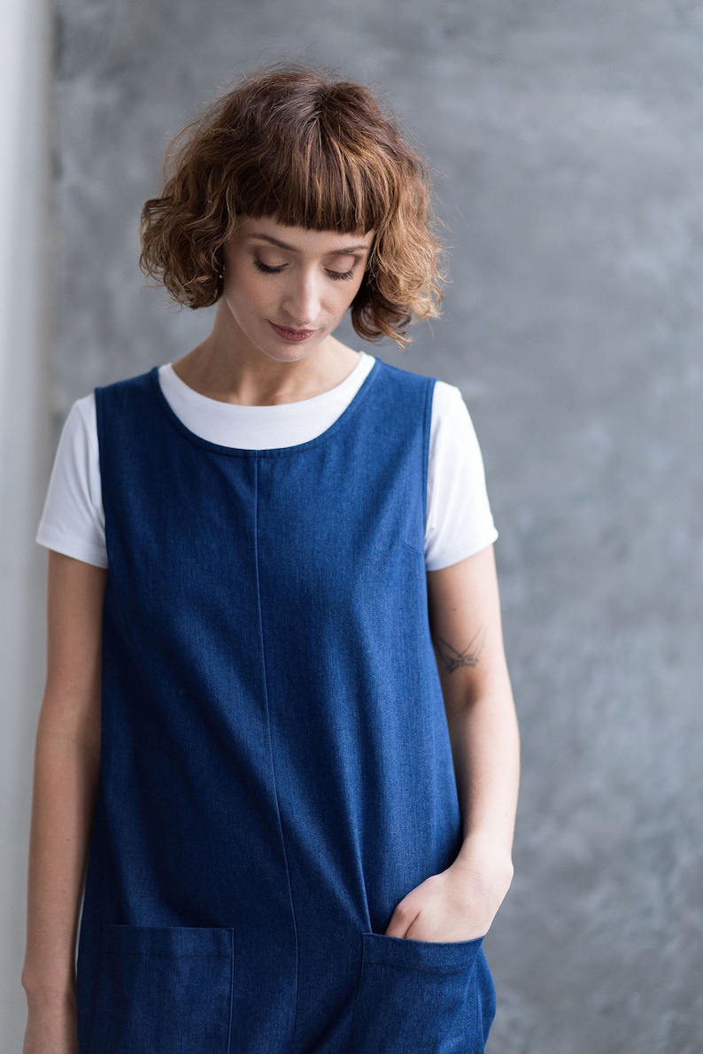 Jean summer sleeveless jumpsuit / OFFON Clothing image 5