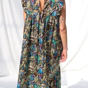 Ärmelloses Maxi-Kleid aus seidiger Baumwolle SONNY JAMES OFFON Clothing Bild 4