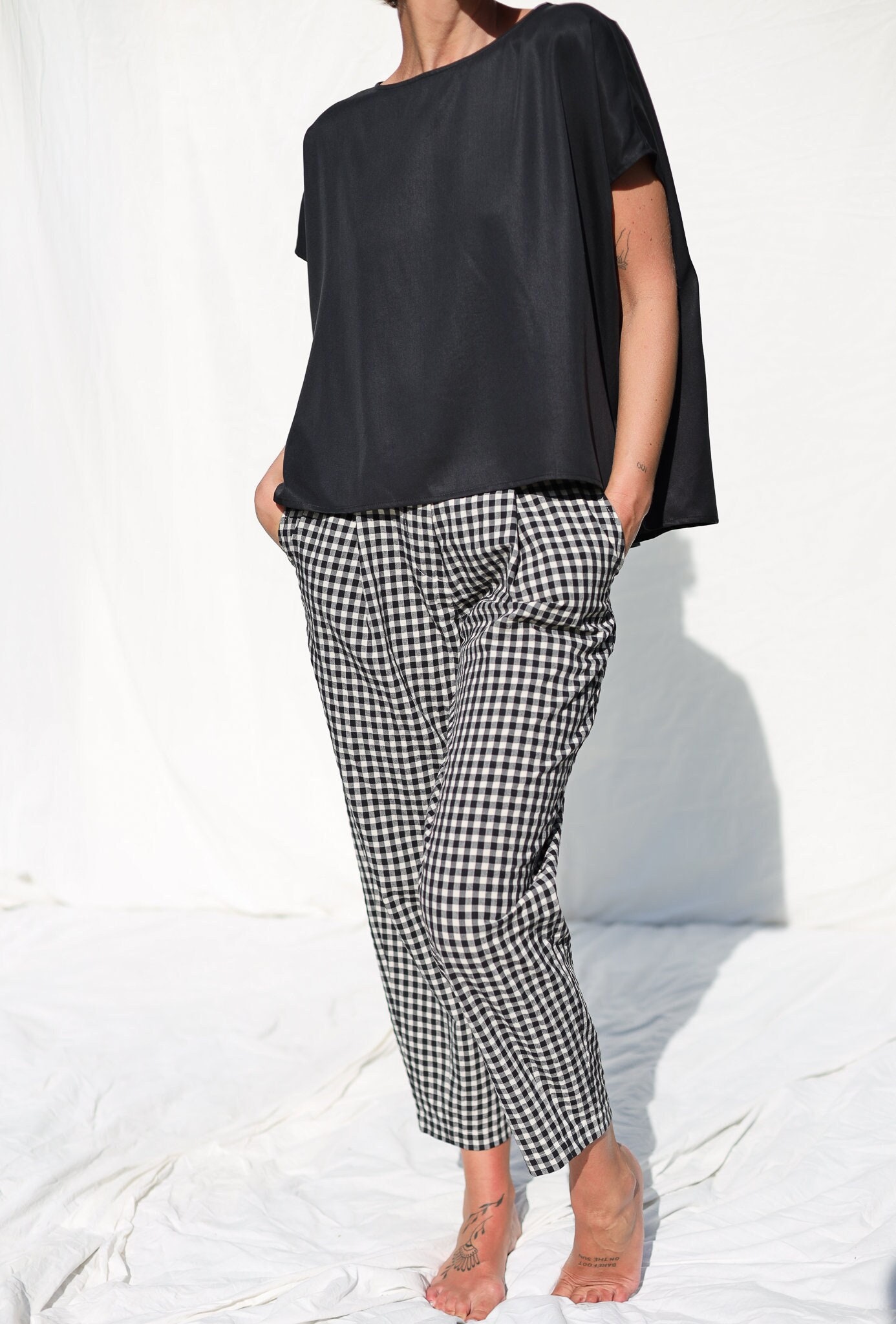 ボトムス soorploom otto gingham check pants 2y ボトムス soorploom otto gingham check pants 2y Gingham Boxy