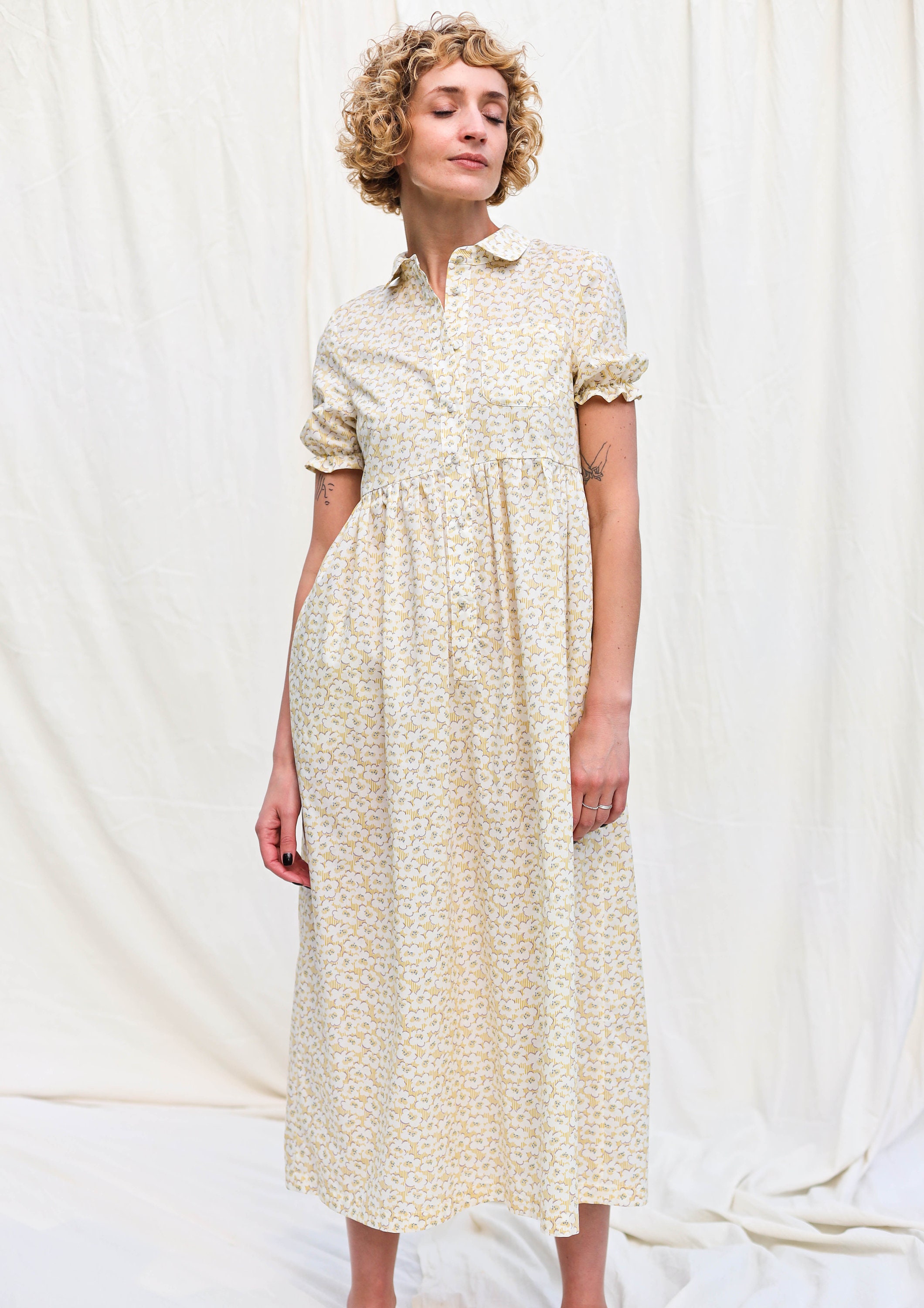 Flowy silky cotton summer dress DAZE / OFFON Clothing | Etsy