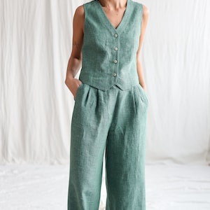 Classic elegant linen waistcoat OFFON CLOTHING image 3