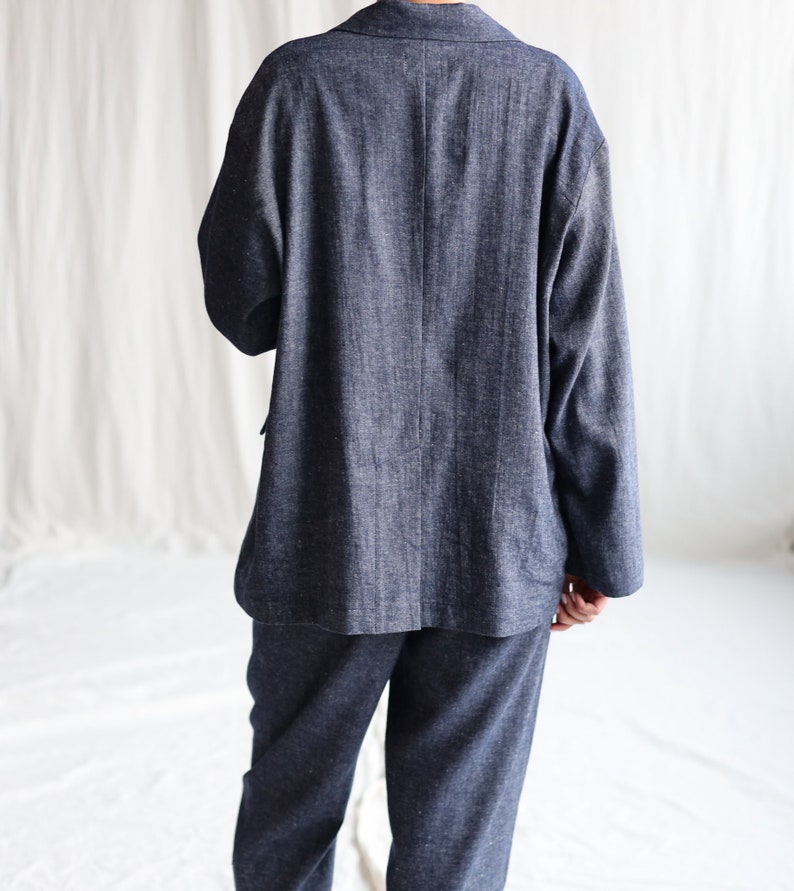Wool and linen oversized blazer OFFON Clothing image 6