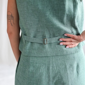 Classic elegant linen waistcoat OFFON CLOTHING image 8