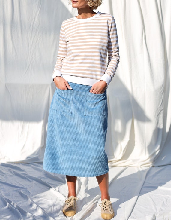 A-line Wide Wale Cord Skirt OFFON CLOTHING - Etsy