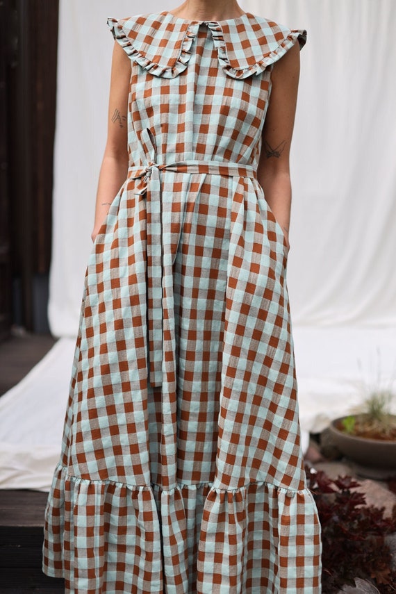 cami beach dress Tie-Front Maxi Basic style Sheer Six Stories Women's Slash Color:merlot shantung Bridal Party Dresses