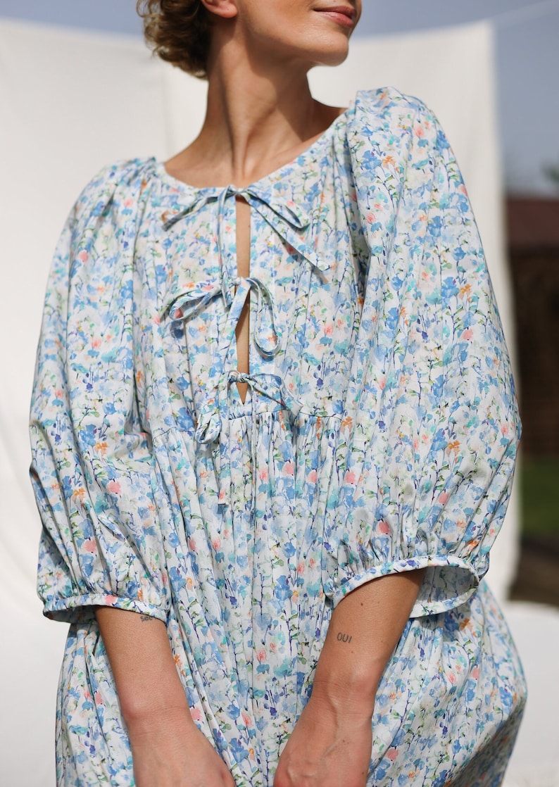 Robe d'été oversize réversible à imprimé floral INKY FIELDS OFFON image 1