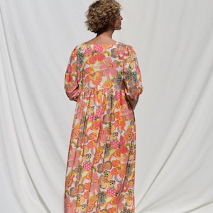 Floral square neck puffy sleeves dress OFFON Clothing zdjęcie 4