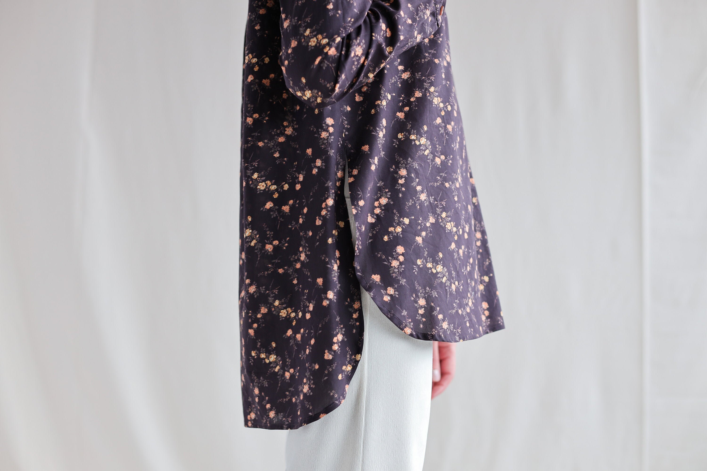 Mandarin Collar Blouse in Liberty Print 