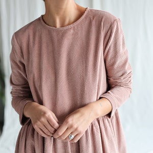 Loose long sleeve wide cord dress MILANA / OFFON CLOTHING image 6