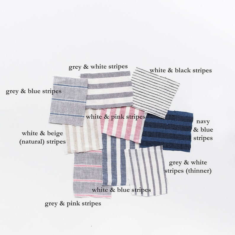 Linen cropped leg trousers in stripes. Handmade by OFFON image 10