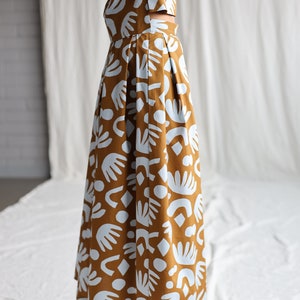 Abstract print cotton pleated skirt OFFON CLOTHING image 9