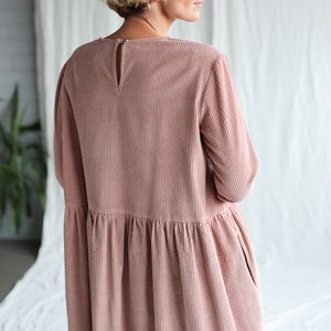 Loose long sleeve wide cord dress MILANA / OFFON CLOTHING image 3