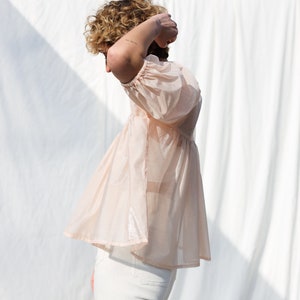 Puffy sleeve viscose organza blouse OFFON CLOTHING image 6