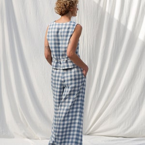 checkered palazzo pants