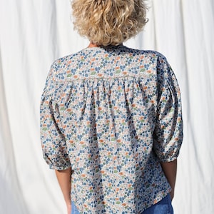 Button through floral blouse LIU OFFON CLOTHING image 9