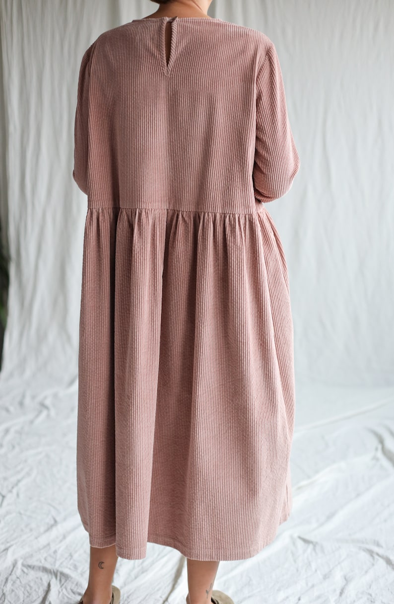 Loose long sleeve wide cord dress MILANA / OFFON CLOTHING image 4