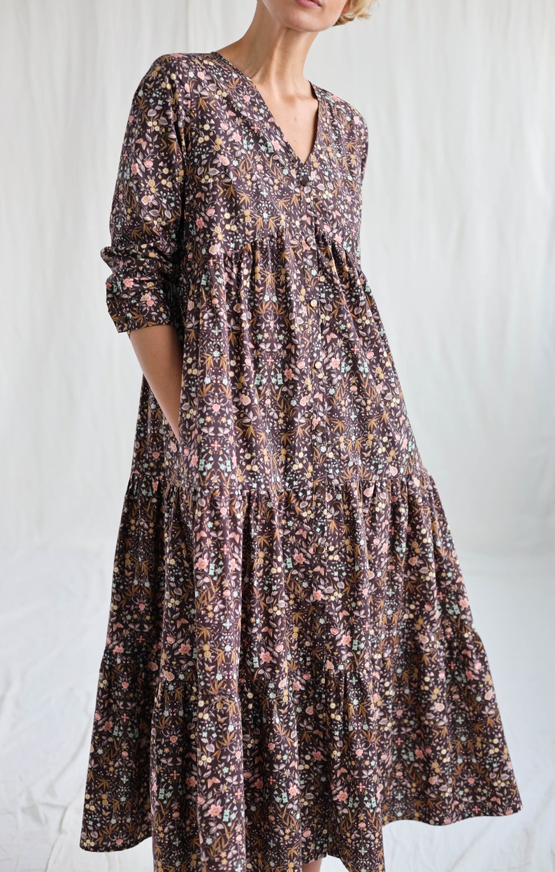 Floral tiered dress BONA / OFFON CLOTHING image 8