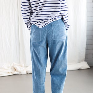 Boxy Tapered Leg Wide Wale Cord Trousers OFFON CLOTHING - Etsy