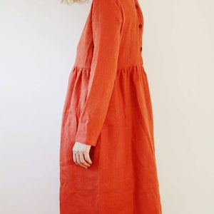 burnt orange long sleeve maternity dress ChoiyuBella Maternity Gown Bishop Sleeves Baby Shower Dress Wrap Side Slit  Sweetheart Maxi Photo Shoot for Photography (Burnt Orange L) : Buy Online