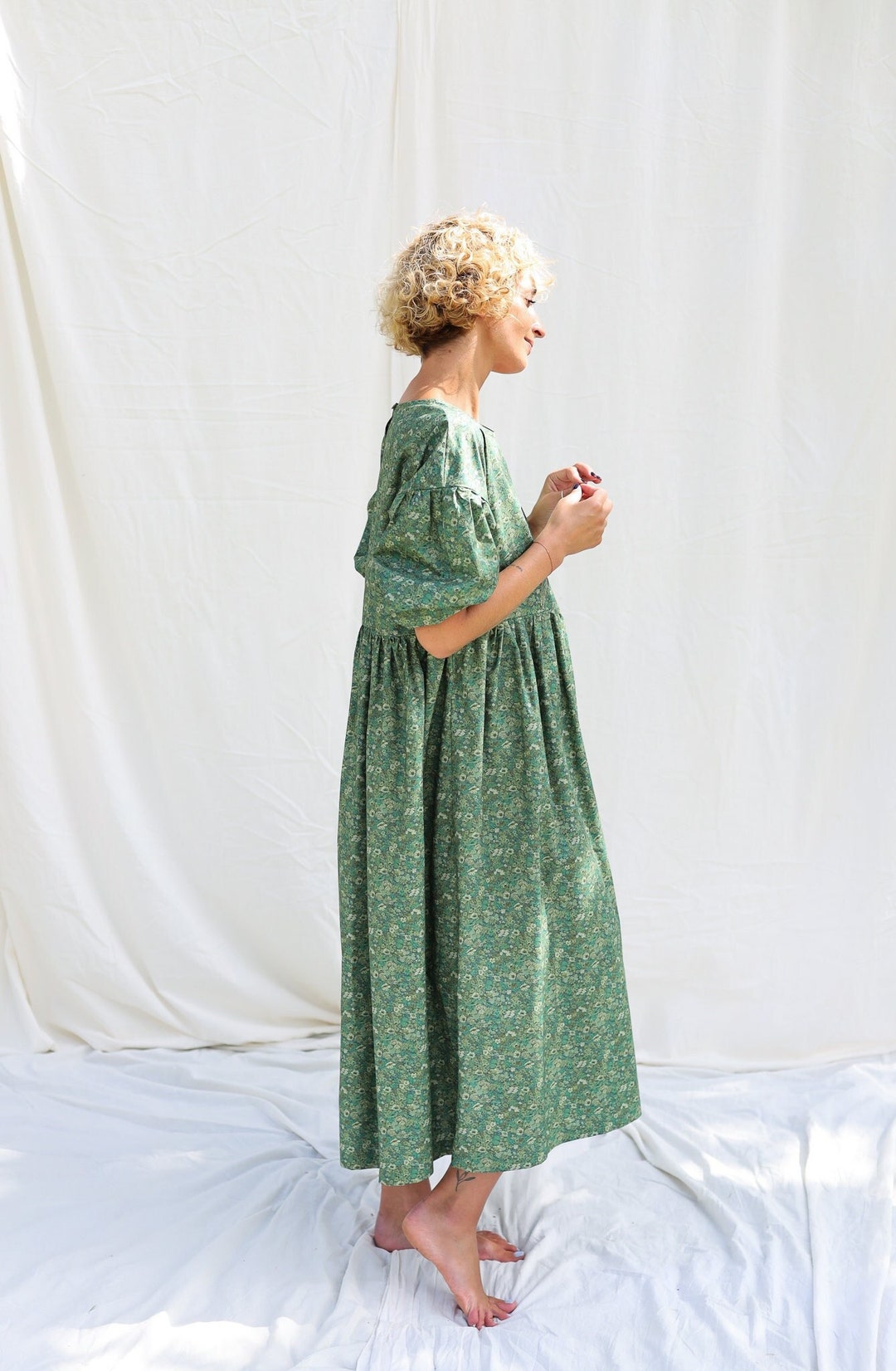 Floral Puff Sleeves Dress THORPE HILL OFFON Clothing - Etsy