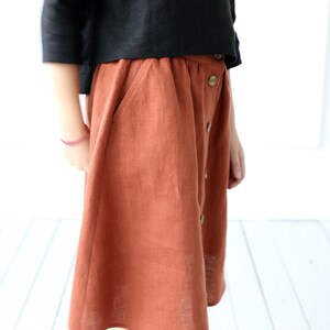 Linen skirt for girl/OFFON CLOTHING image 4