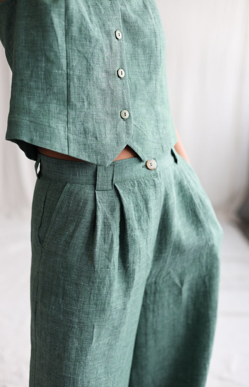 Classic elegant linen waistcoat OFFON CLOTHING image 9