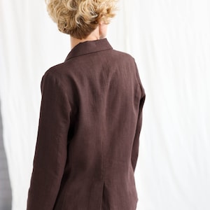 Fitted silhouette linen blazer / OFFON Clothing image 5