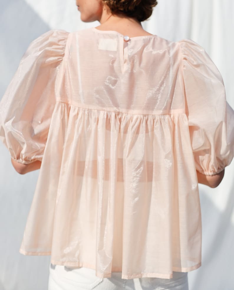 Puffy sleeve viscose organza blouse OFFON CLOTHING image 9