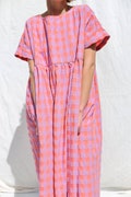 Oversized seersucker checks dress SILVINA  • OFFON CLOTHING product logo