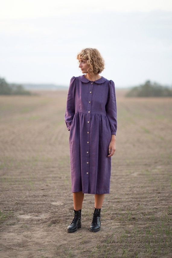 purple peter pan collar dress Ombre Purple Peter Pan Collar Dropped Waist Lolita Dress
