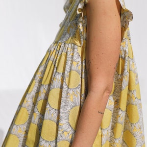 Ärmelloses A-Linie elegantes seidiges Baumwollkleid SUNSHINE OFFON CLOTHING Bild 10